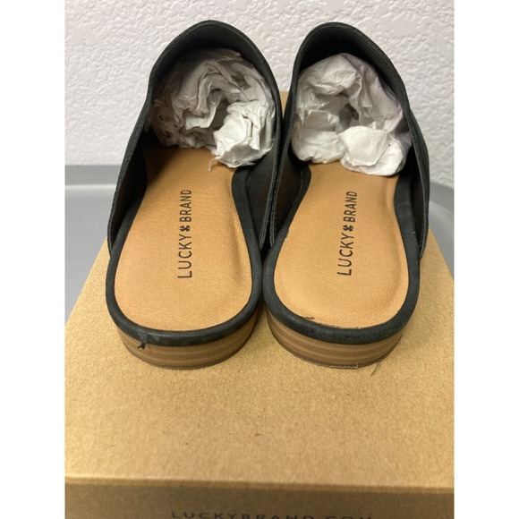 Women's Lucky Brand Black Suede Mules, Belky, Size 6.5‎ M - Picture 7 of 8